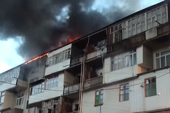 Yanğın baş verən binada vəziyyət necədir? – VİDEO