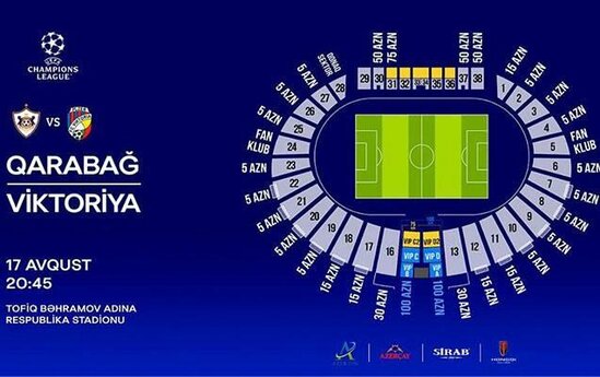 "Qarabağ"-"Viktoriya" matçının biletləri satışa çıxarılır