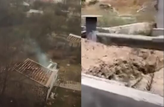 Ermənilər Laçını belə yandırdı - VİDEO