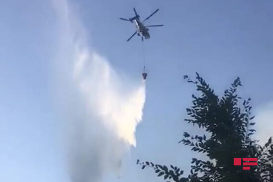 Şəkidə dağlıq ərazidə baş verən yanğın söndürülüb