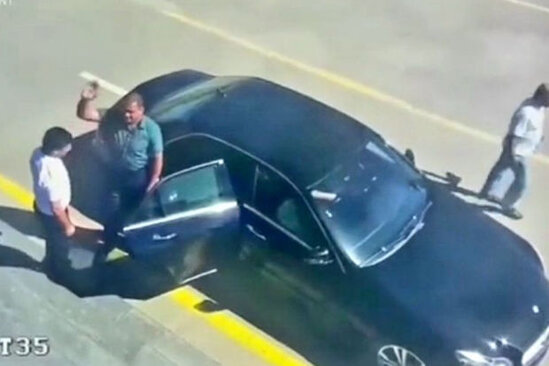 İşdən çıxarılan gömrük rəisi Pərviz Kəngərli yola salındı - VİDEO