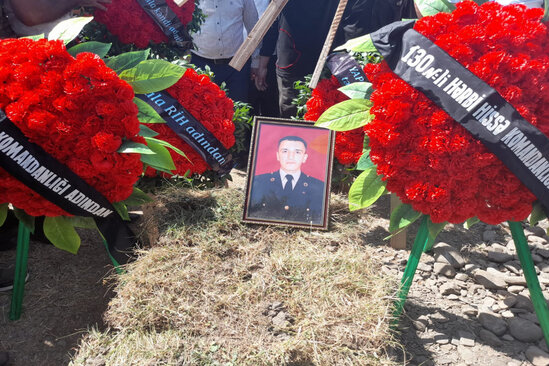 Ötən gün həlak olan hərbçimiz dəfn olunub - FOTO