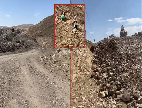 Daşkəsəndə uçqun nəticəsində bağlanan yolda son vəziyyət - YENİLƏNİB + VİDEO