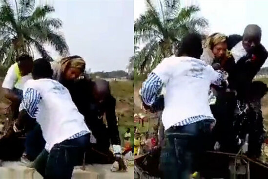 Konqoda körpü açılış mərasimində uçdu - VİDEO