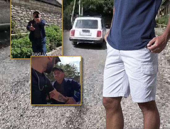 İsmayıllının Qalacıq kəndində yenə şortik QALMAQALI - Turistlə yerli sakin əlbəyaxa oldu - VİDEO