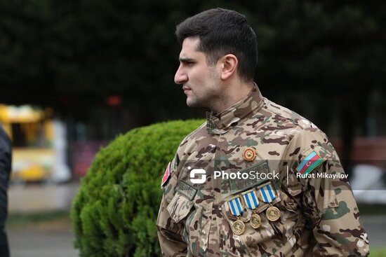 Bakıda Zəfər Günü ilə bağlı üçüncü istiqamət üzrə yürüş başladı - FOTO