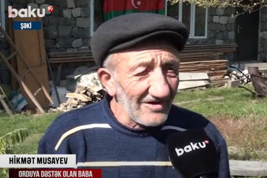 Zəfər Günü üçün fədakarlığı ilə məşhurlaşan Hikmət baba - VİDEO