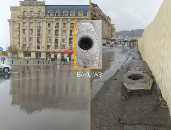 Bakıda lükün qapağı 1 aydır bağlanmır - FOTO/VİDEO