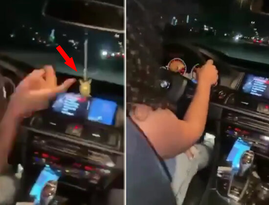 Xanımların DİN-in emblemi olan maşındakı görüntüləri müzakirələrə səbəb oldu - VİDEO