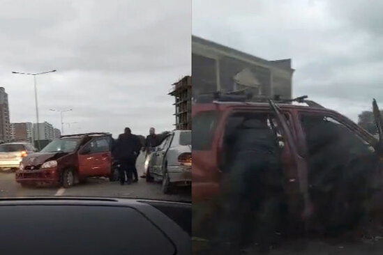 Bakı-Sumqayıt yolunda zəncirvari qəza olub, yaralılar var - VİDEO