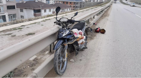 Avtobus sürücüsü motosiklet sürücü ilə toqquşdu