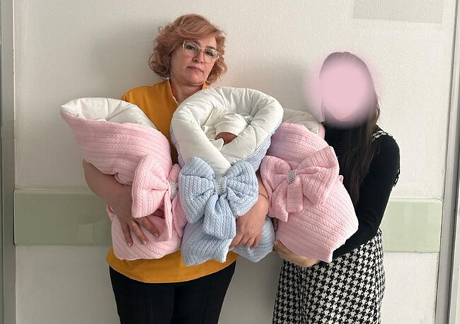 Bakıda üçəm doğulub