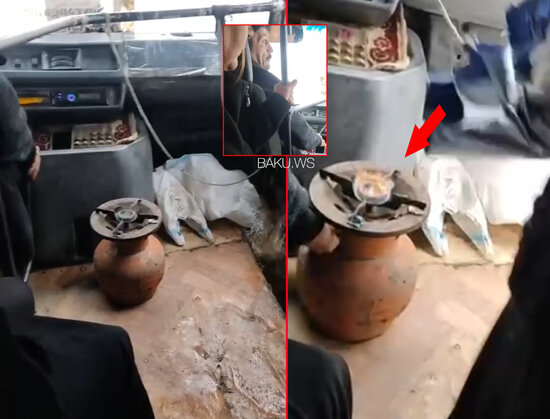 Avtobusda qaz balonu yandıran sürücü işdən qovuldu - YENİLƏNİB - VİDEO