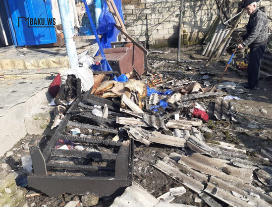 Azərbaycanda daha bir şəhid ailəsinin evi yanaraq kül oldu - FOTO/VİDEO