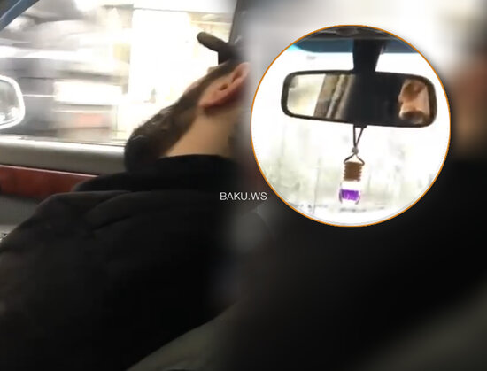 Bakıda taksi sifariş edən qadın şok mənzərə ilə qarşılaşdı - VİDEO