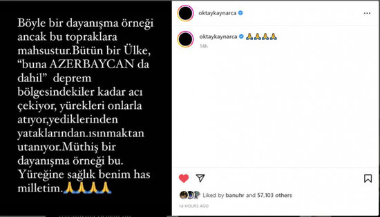 Oktay Kaynarca: "Buna Azərbaycan da daxildir..." - FOTO