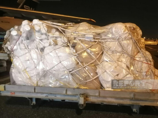 Azərbaycanın növbəti humanitar yardımları Türkiyəyə yola salınıb - FOTO