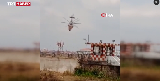 Hindistanda helikopter eniş zamanı qəza etdi: 3 nəfər yaralandı