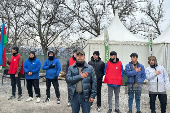 Xankəndi-Laçın yolu: Ekofəalların aksiyası 119 gündür yüksək fəallıqla davam edir