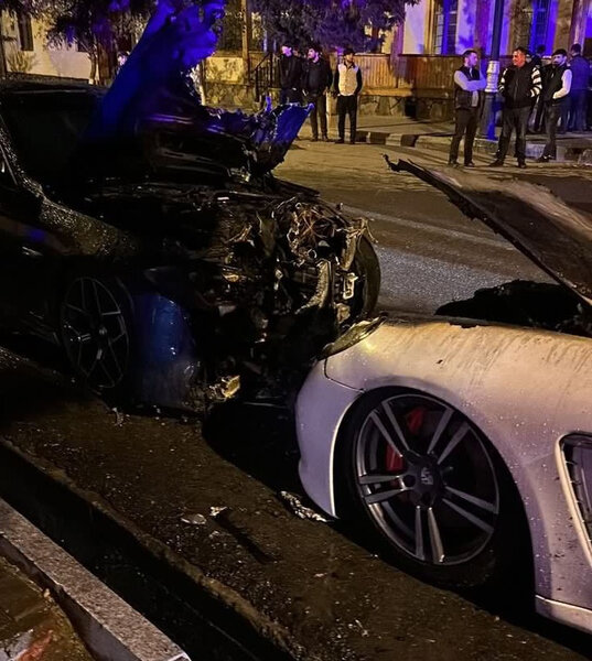 Azərbaycanda "BMW" və "Porsche"ni yandıran şəxs saxlanıldı - VİDEO