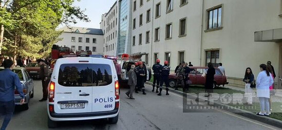 Gəncədə xəstəxanada baş verən yanğında xəstə boğularaq ölüb - YENİLƏNİB + FOTO