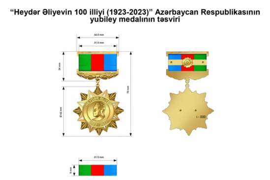 "Heydər Əliyevin 100 illiyi" yubiley medalı təsis edilib - FOTO