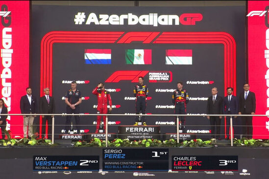 "Formula-1": Azərbaycan Qran-prisinin qalibləri mükafatlandırılıblar