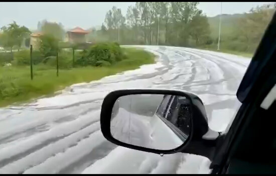 Şamaxıya qar yağır - VİDEO