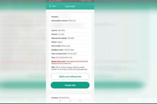90 km/saat sürətlə gedərkən 250 manat cərimə oluna bilərsiniz... - VİDEO