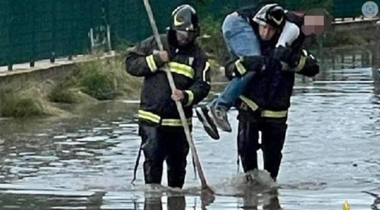 İtaliyada şəhər sel sularına qərq oldu