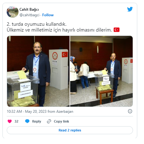 Cahit Bağçı səs verdi - FOTO