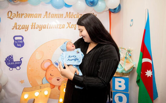 Şəhid Azər Məmmədovun övladı dünyaya gəlib - FOTO
