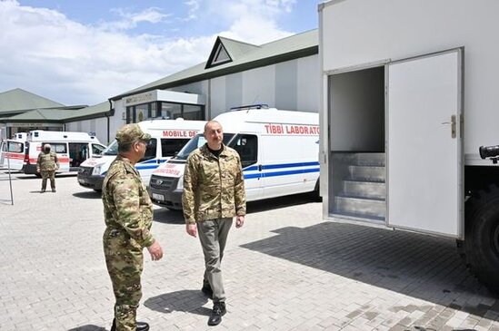 Prezident İlham Əliyev Kəlbəcərdə hərbi hospitalın açılışında iştirak edib - FOTO