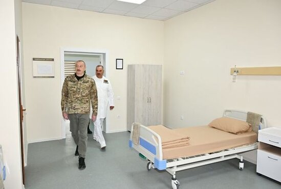 Prezident İlham Əliyev Kəlbəcərdə hərbi hospitalın açılışında iştirak edib - FOTO