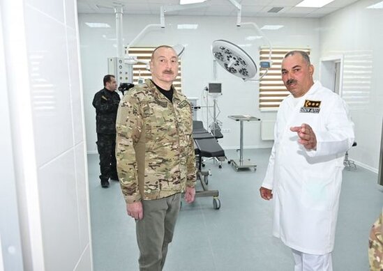 Prezident İlham Əliyev Kəlbəcərdə hərbi hospitalın açılışında iştirak edib - FOTO