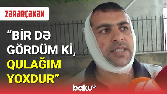 "Bir də gördüm, qulağım yoxdur…" - Eşşək kişinin qulağını qopartdı - VİDEO