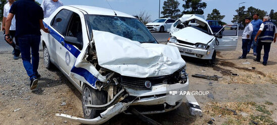 Azərbaycanda təlim maşınının iştirakı ilə qəza olub, ölən var - FOTO