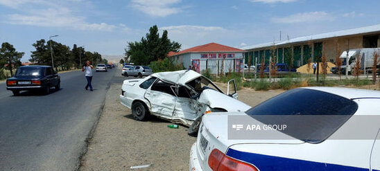 Azərbaycanda təlim maşınının iştirakı ilə qəza olub, ölən var - FOTO