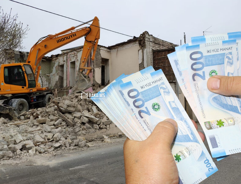 "Kubinka"dakı söküntüdə PROBLEM: Sakinlər bu qədər kompensasiya istəyir
