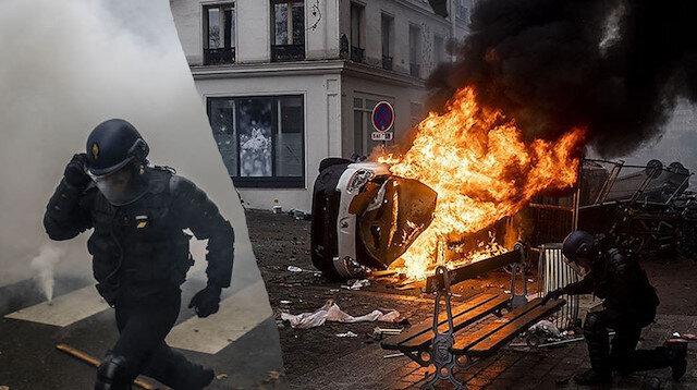 Fransada mağazalar və banklar talan edilir