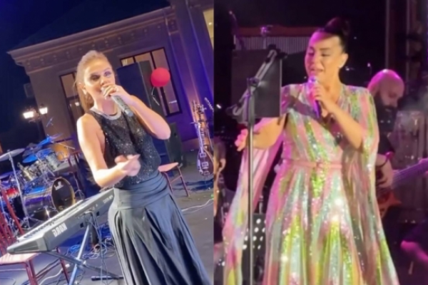 Şəmkirdəki toyda Ebru Gündeşlə Günel arasında gərginlik: Eyni səhnəyə çıxmaq istəməyib - VİDEO