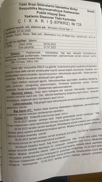 "Medera" hospitaldan əsassız ittihamlara reaksiya – VƏ YAXUD ÜMÜD ƏHMƏDOVU DİGƏR XƏSTƏXANALAR NƏ ÜÇÜN QƏBUL ETMƏMİŞDİ?