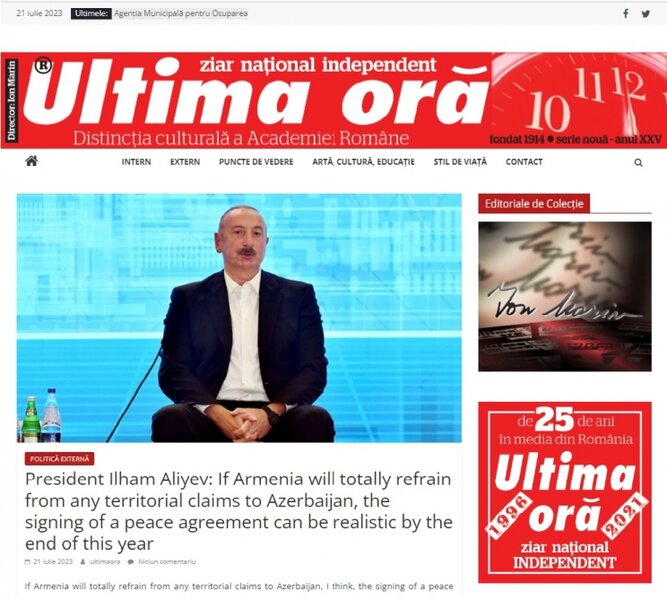 Rumıniya mətbuatı Şuşada keçirilən Qlobal Media Forumundan yazıb - FOTO