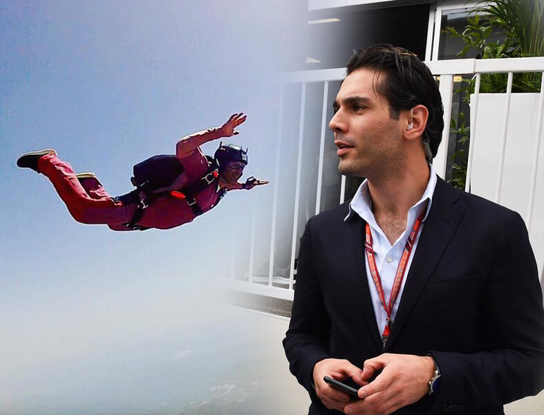 Sabiq nazirin oğlu İspaniyada paraşütlə tullandı - FOTO/VİDEO