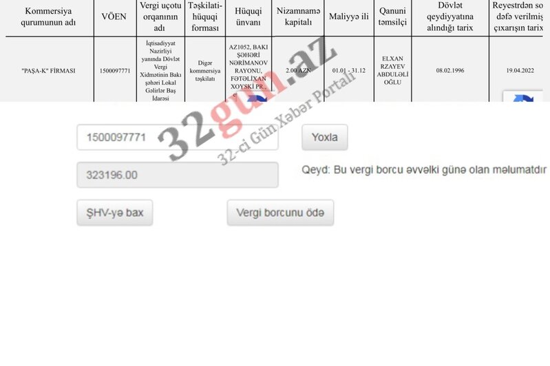 Külli miqdarda vergi borcu olan şirkət tenderdə qalib seçildi - 323 min manatdan çox