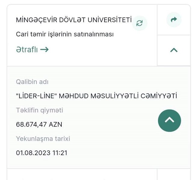 Şübhəli tender: Ətir satan şirkət bu universiteti təmir edəcək