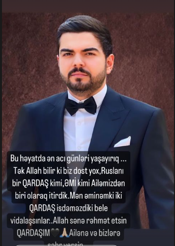 "Nikosayağı"nın həyat yoldaşından daha bir paylaşım: "Tək Allah bilir ki..." - FOTO