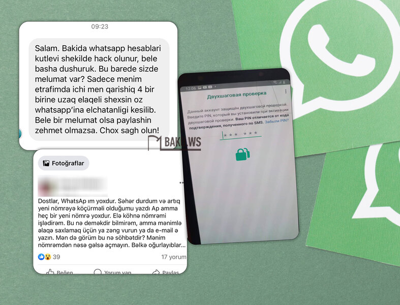 Azərbaycanda "WhatsApp" hesabları kütləvi şəkildə oğurlanır - Profilinizi bu yolla qoruyun - TÖVSİYYƏ/FOTO