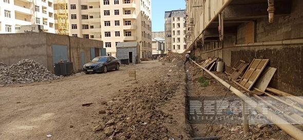 "AAAF Park"-da kommunikasiya xətlərinin üzərində 500 kvadratmetr obyekt tikilir - FOTOLAR