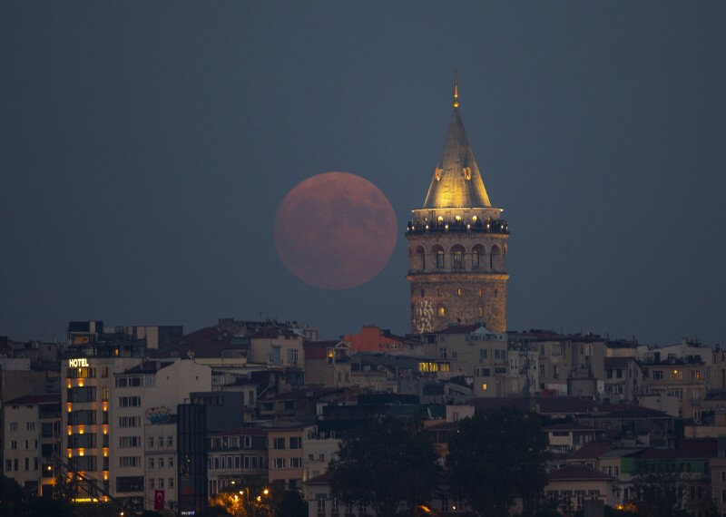 Ən böyük Super Ay İstanbulda belə göründü - FOTO